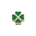 Charm unisex Elements quadrifoglio oro rosa e smalto verde DCHF7854