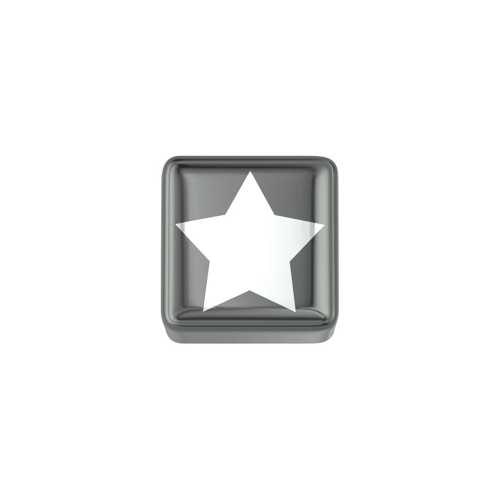 Unisex-Charm Elements Stern aus schwarzer Keramik dchf3324