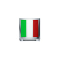 Charm unisex bandiera italia oro bianco Donnaoro Elements dchf3463