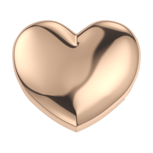 Charm unisex cuore in oro rosa Elements dchf3314
