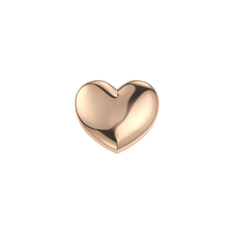 Charm unisex cuore in oro rosa Elements dchf3314