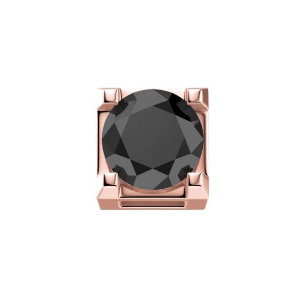 Unisex-Charm aus Roségold und schwarzem Diamant Elements dchf3305.005