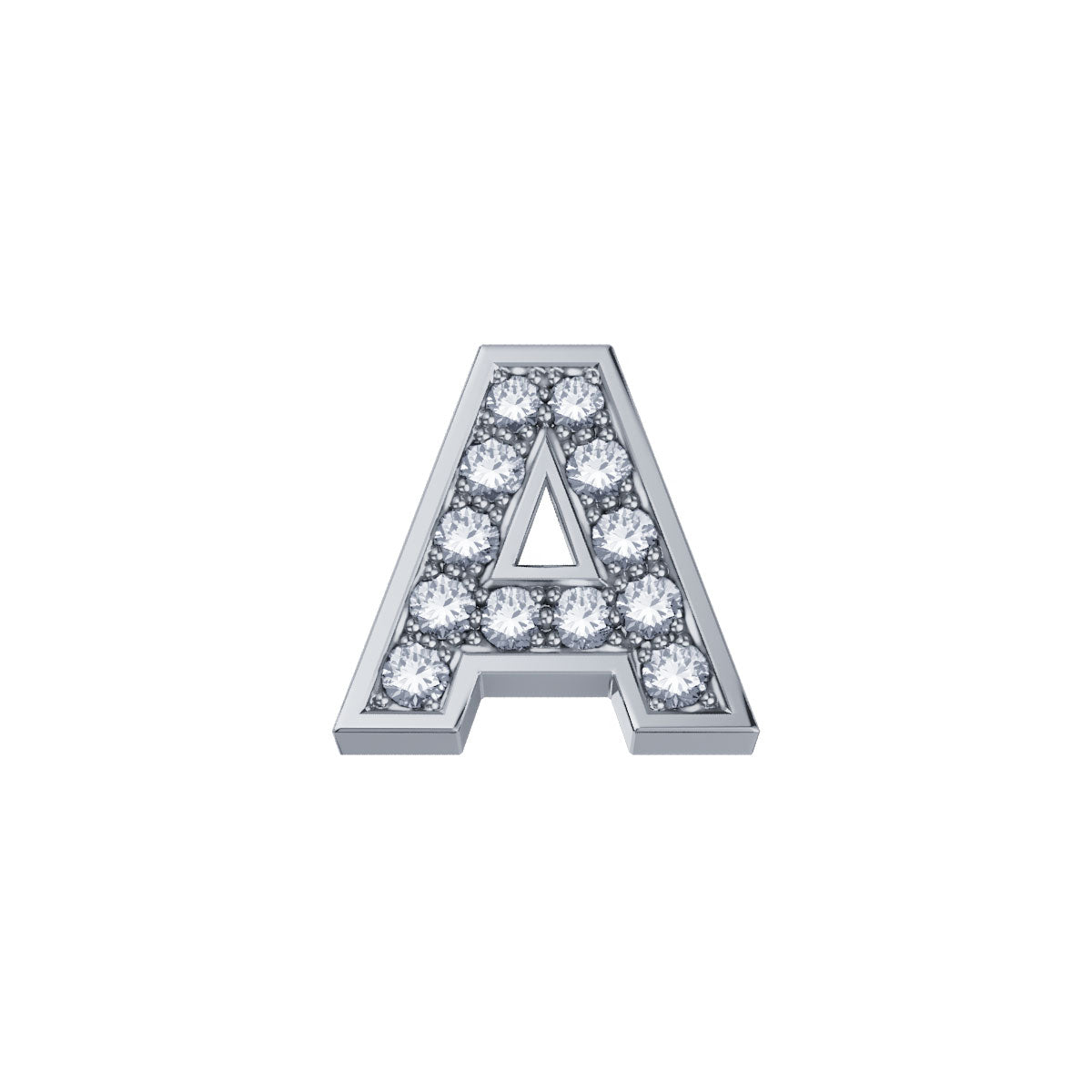 Charm unisex lettera A Elements in oro bianco e diamanti dchf3319a.002