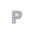 Charm unisex lettera P Elements in oro bianco e diamanti dchf3319p.002