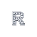 Charm Unisex Buchstabe R Elements aus Weißgold und Diamanten dchf3319r.002