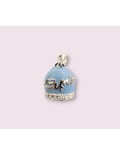 Ciondolo campanella Capri zirconato colore azzurro in argento 925