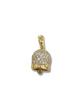Ciondolo campanella portafortuna in oro giallo 375 zirconata Igold