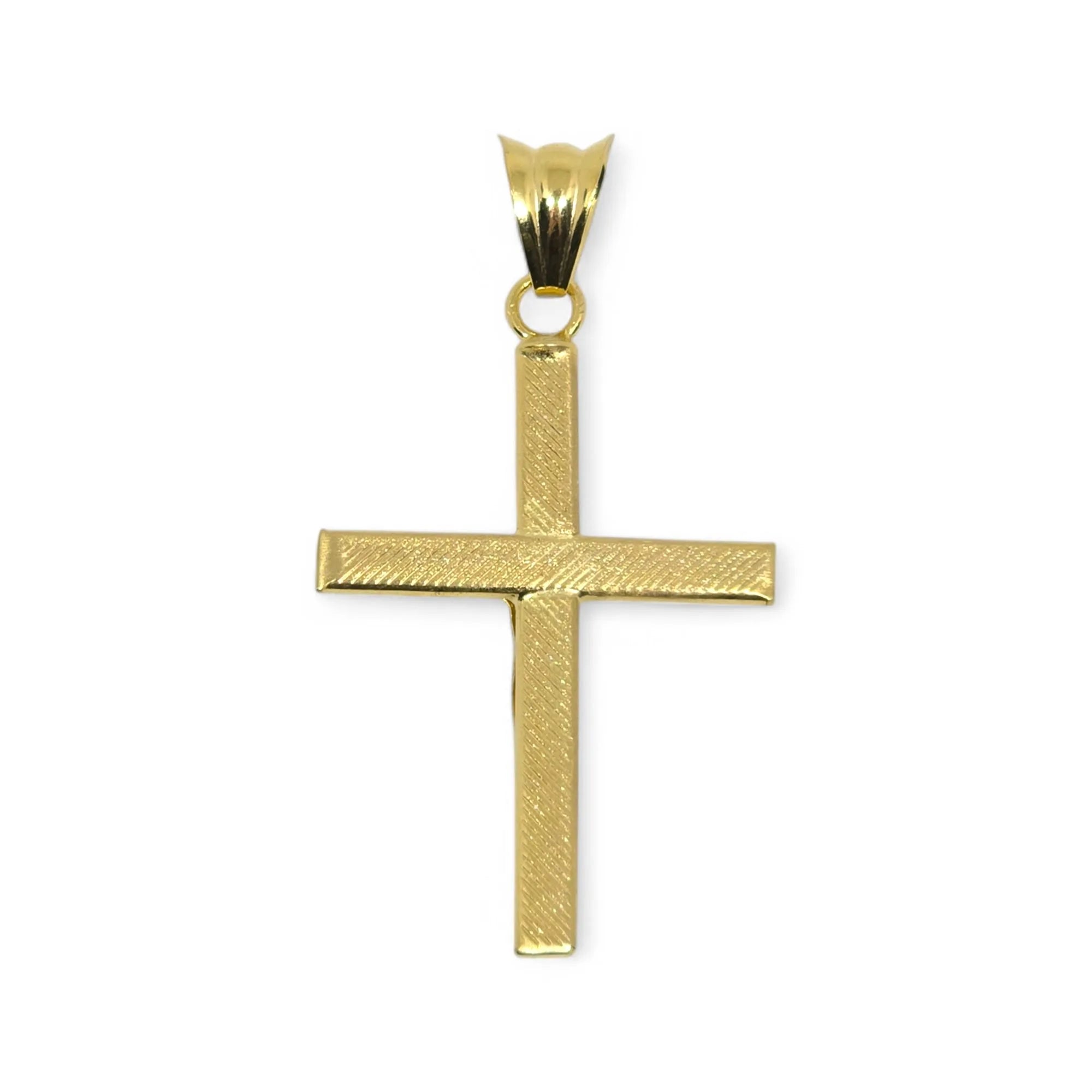 Kreuz-Anhänger mit Christus-Relief aus 18 Karat Gelbgold