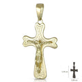Ciondolo croce in oro giallo 18kt con cristo