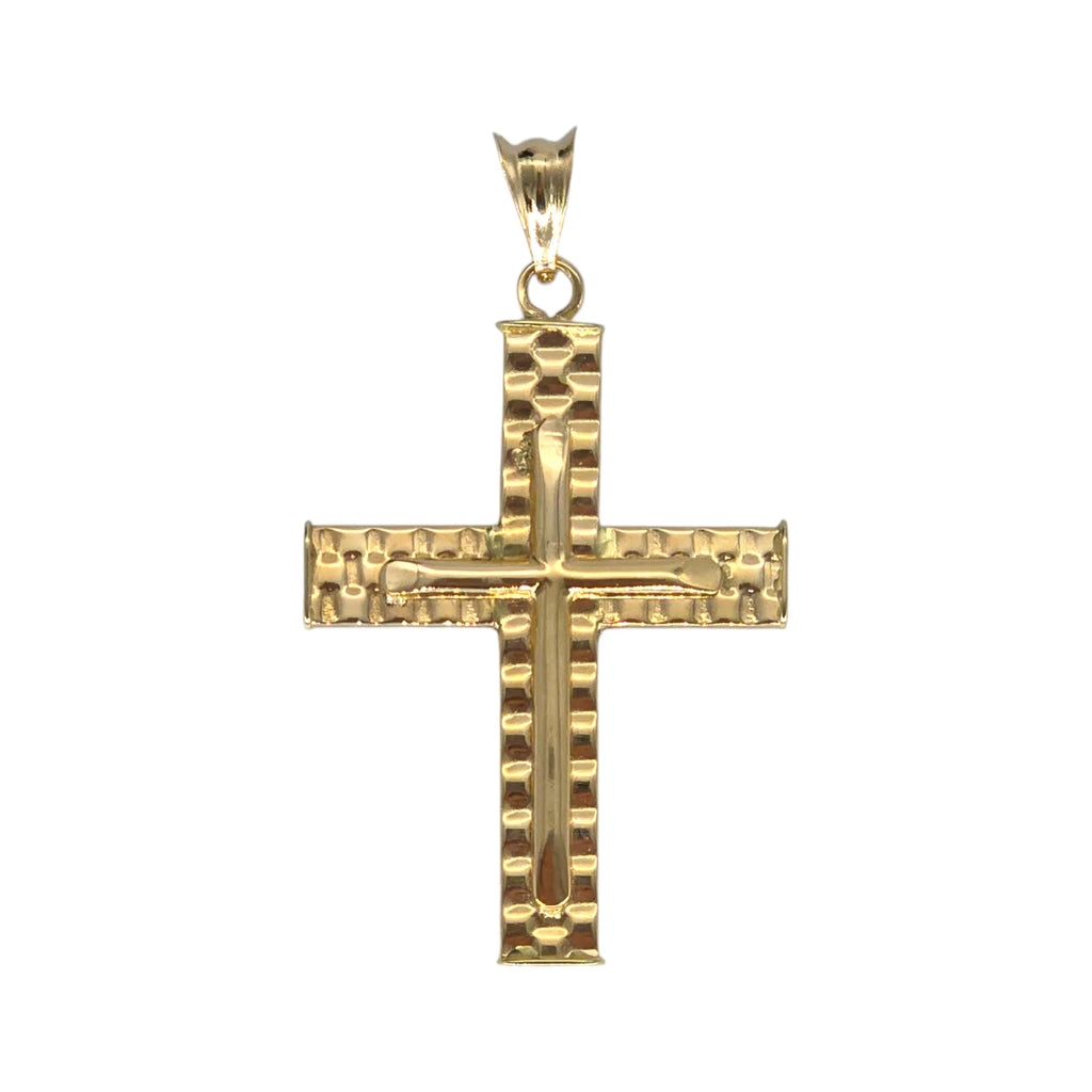 Anhänger Kreuz in 18kt Gelbgold, leicht gearbeitet