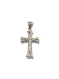 Ciondolo croce uomo in oro bianco 9 carati con cristo Igold