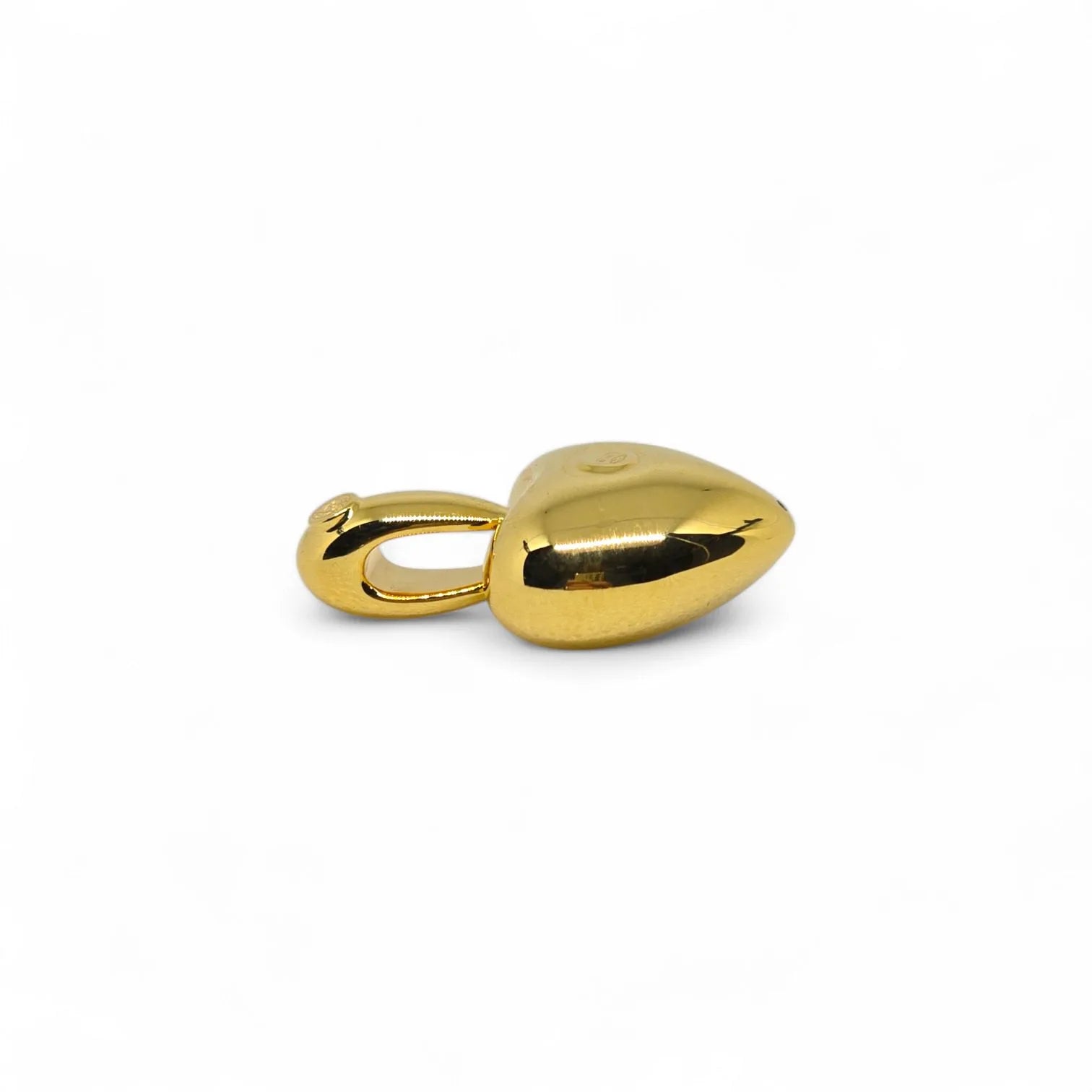 Ciondolo cuore medio in oro giallo 18 kt liscio