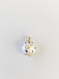 Ciondolo donna campanella capri in argento 925 smaltata bianca zirconata