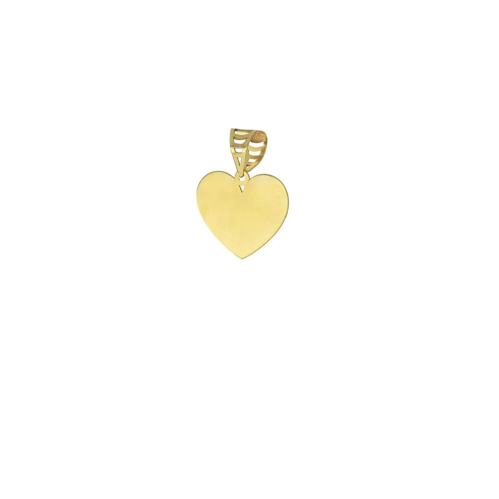 Ciondolo pendente cuore liscio in oro giallo 375 Igold