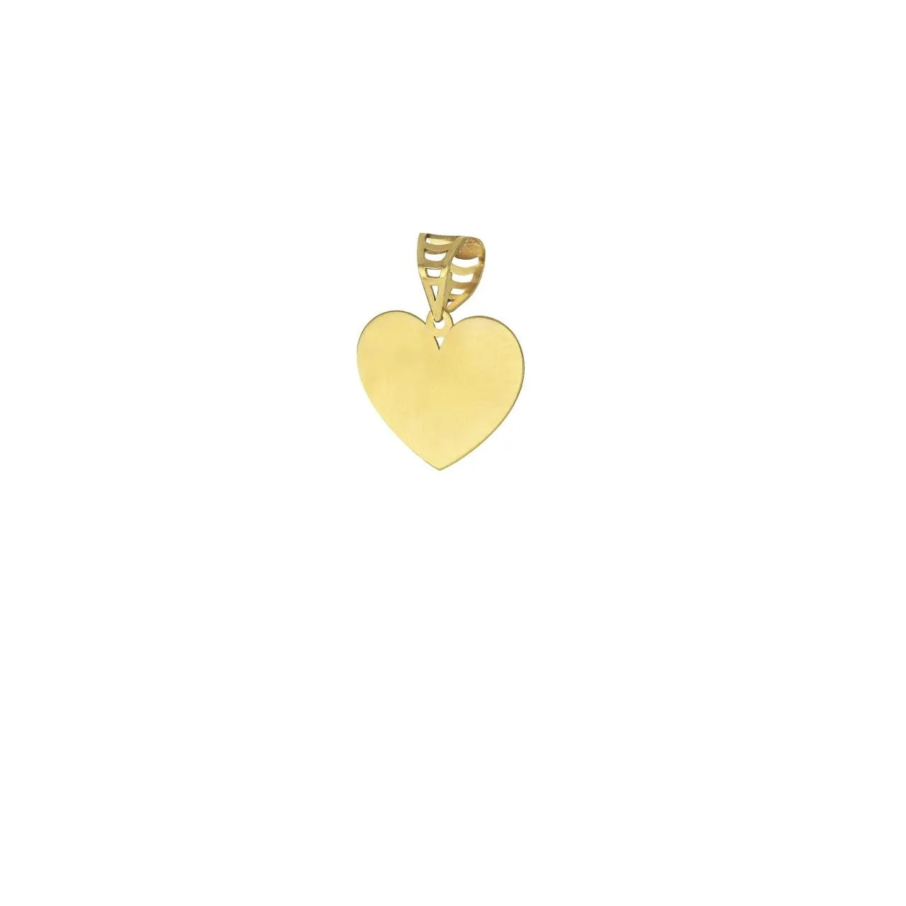 Ciondolo pendente cuore liscio in oro giallo 375 Igold