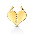 Ciondolo pendente cuore spezzato in oro giallo 375 Igold