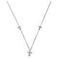 Collana Amen argento 925 rodiato con croci
