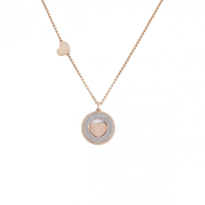 Collana Donna AMEN CPHR3 in Argento 925 Ciondolo Cuore inciso con Cuore Pendente