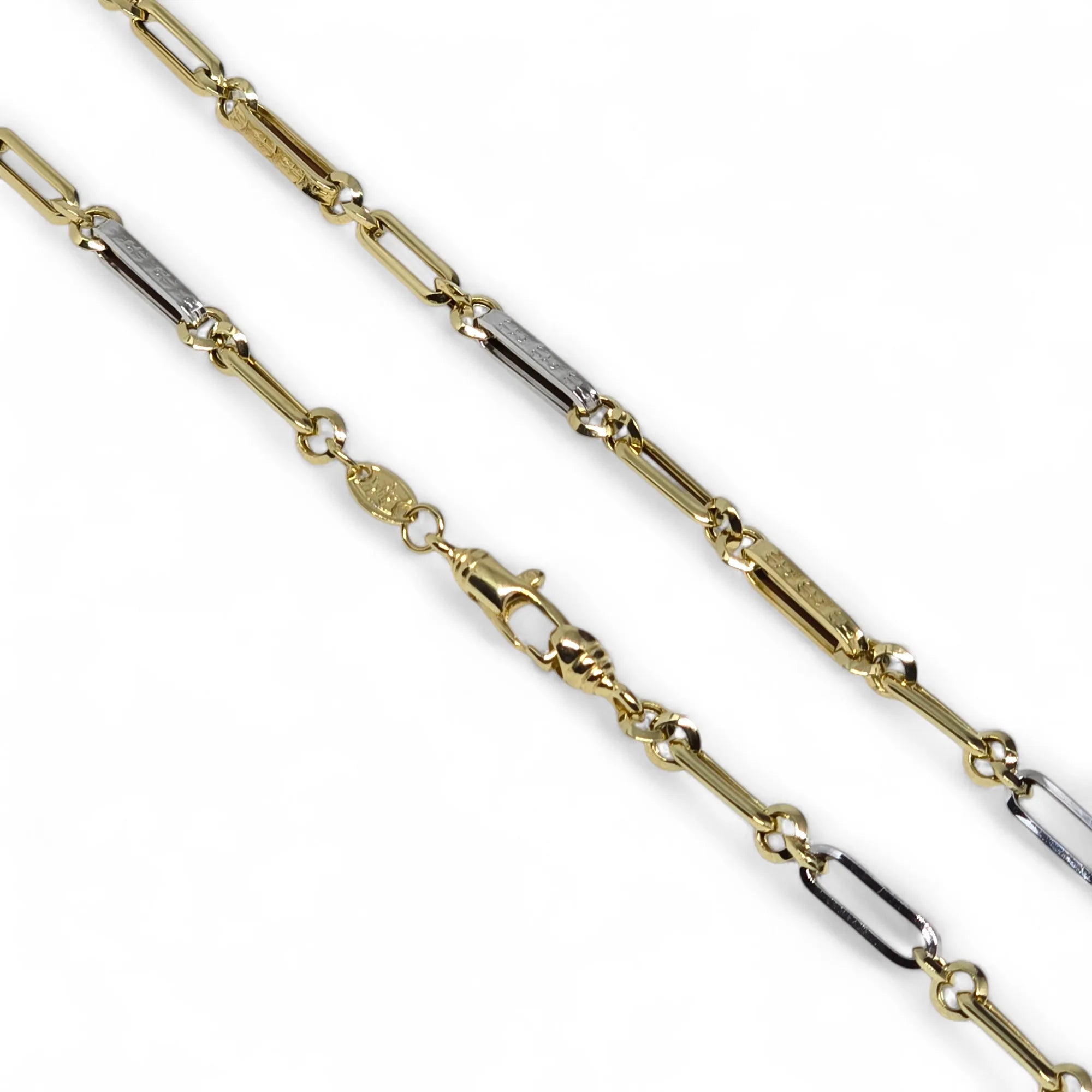 Collana Bicolore in Oro Giallo e Bianco 18 Carati - Design Elegante e Versatile