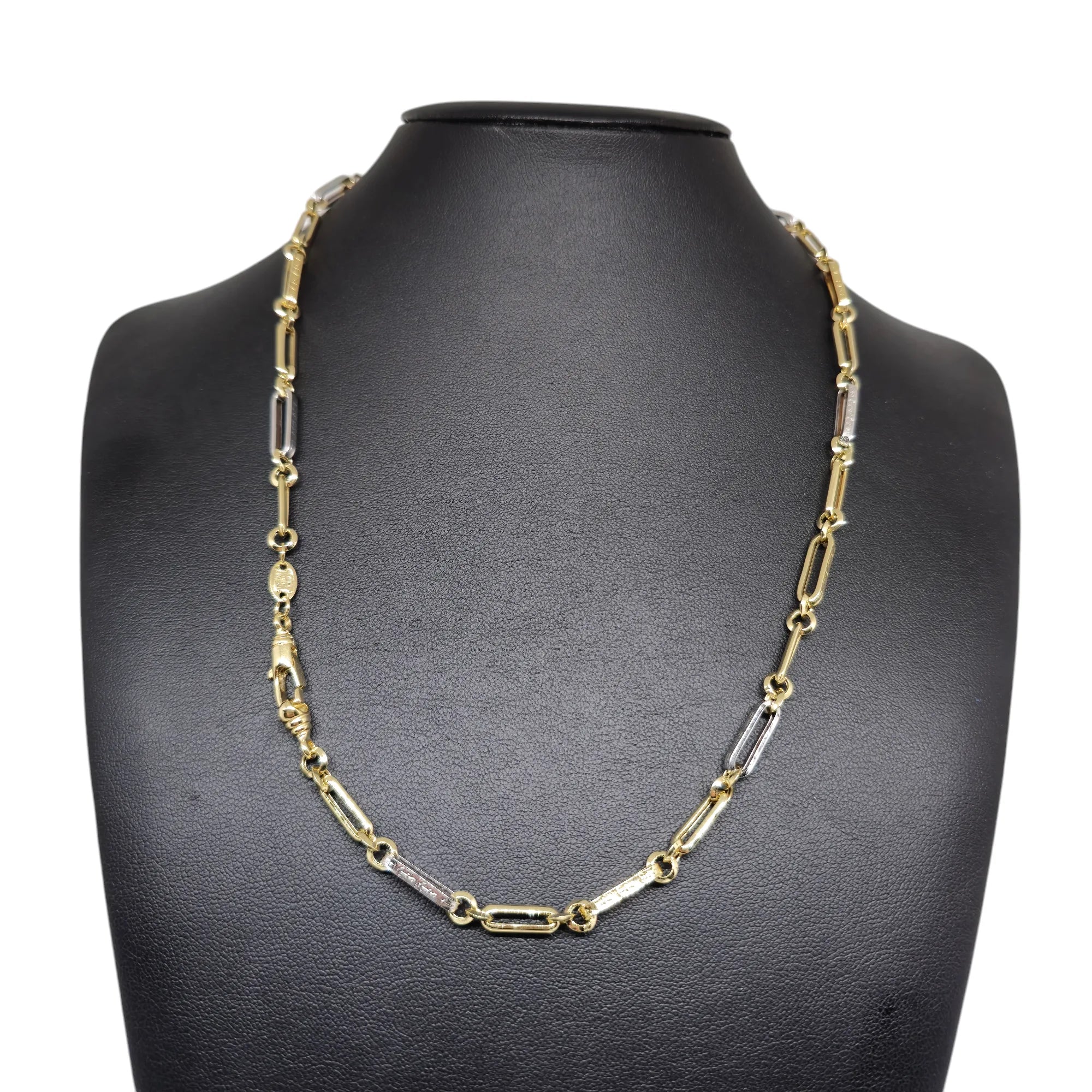 Collana Bicolore in Oro Giallo e Bianco 18 Carati - Design Elegante e Versatile