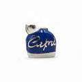 Collana Capri pendente campanella smaltata blu 2cm argento puro 925 campana