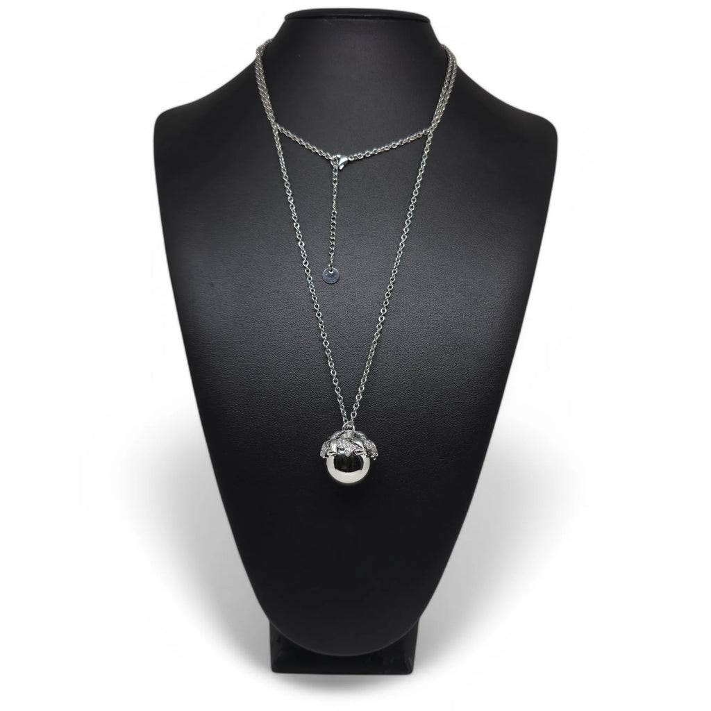 Collana Chiama Angeli in Acciaio Inox con Cuori Zirconati