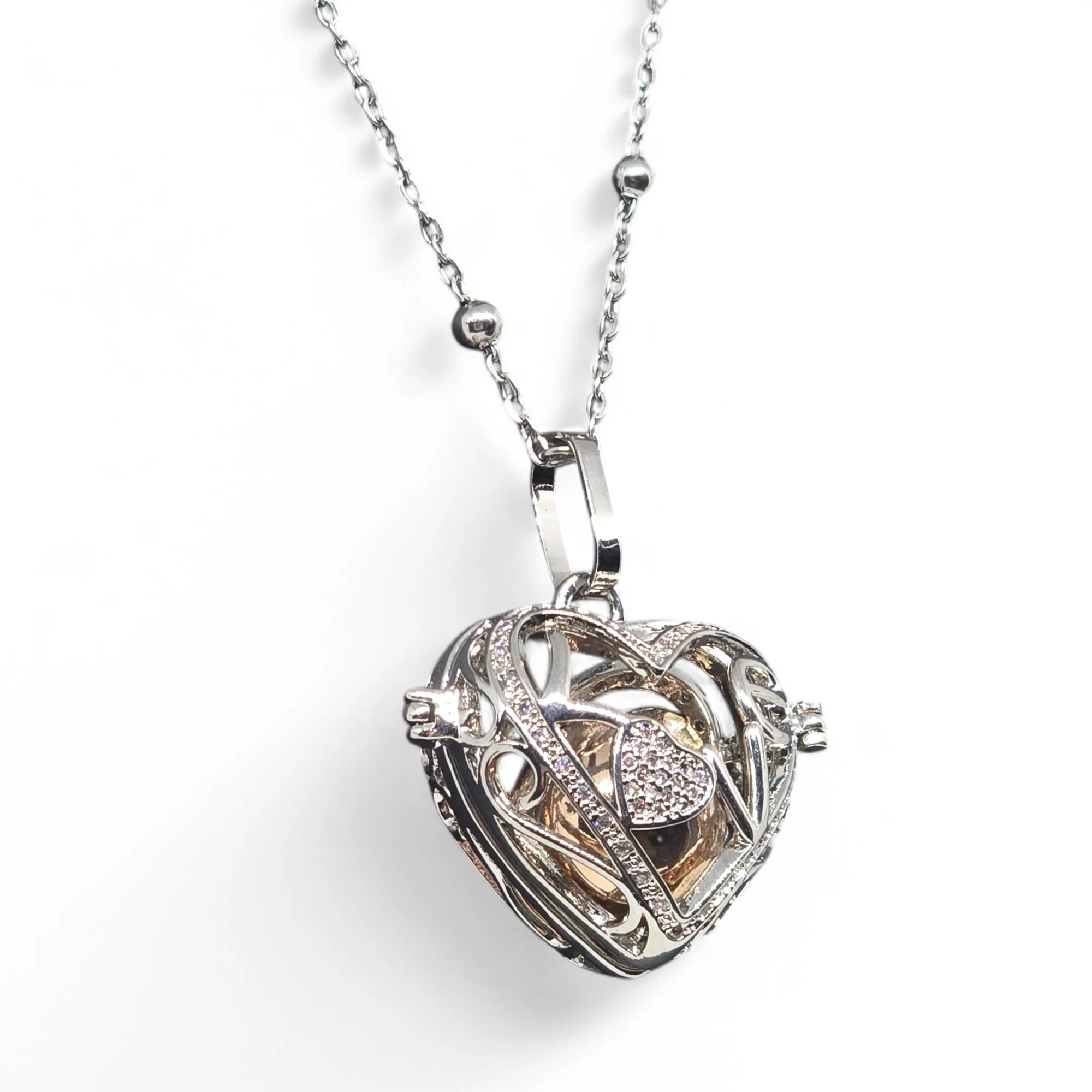 Collana Chiama Angeli in Acciaio Inox con Scritta LOVE Amore e Protezione