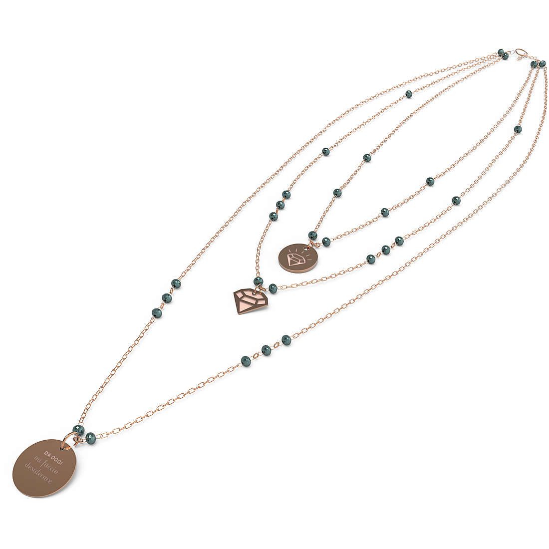 Collana Donna Gioielli 10 Buoni Propositi Crystal n9803ro-e