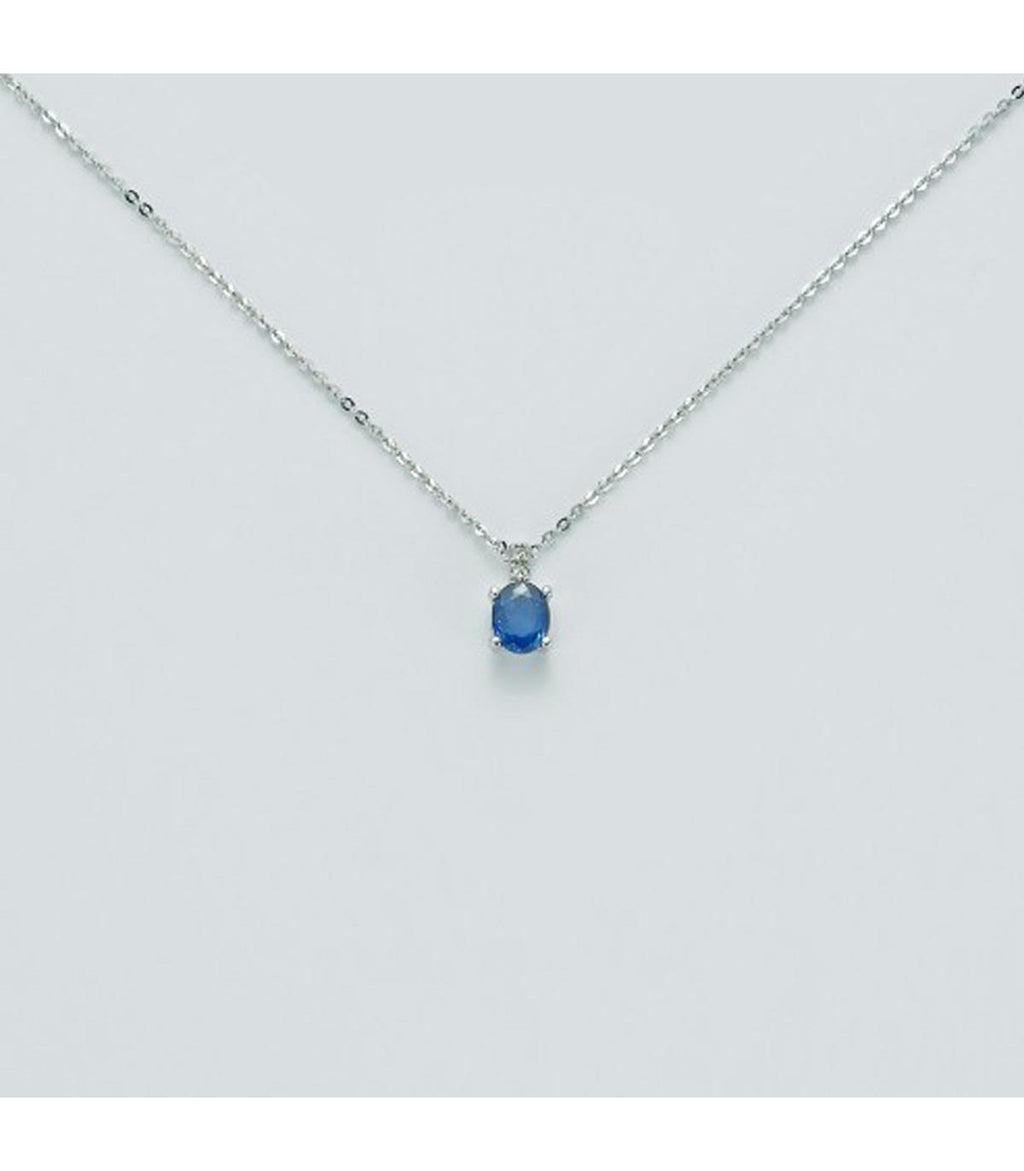 Collana Donna Yukiko 9Kt Zaffiro 0,43 Ct E Diamanti 0,01 Ct cld3705yvx