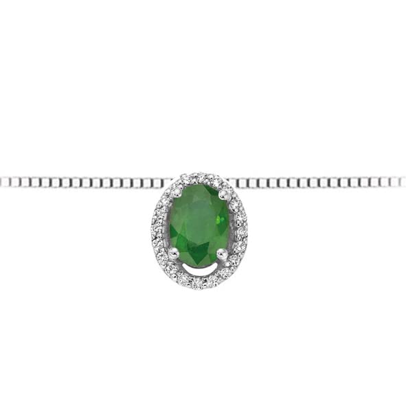 Collana Donnaoro in oro con diamanti e smeraldo DHPE9853.007