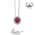 Collana Donnaoro luce donna con rubino e diamanti dhpr9401.005