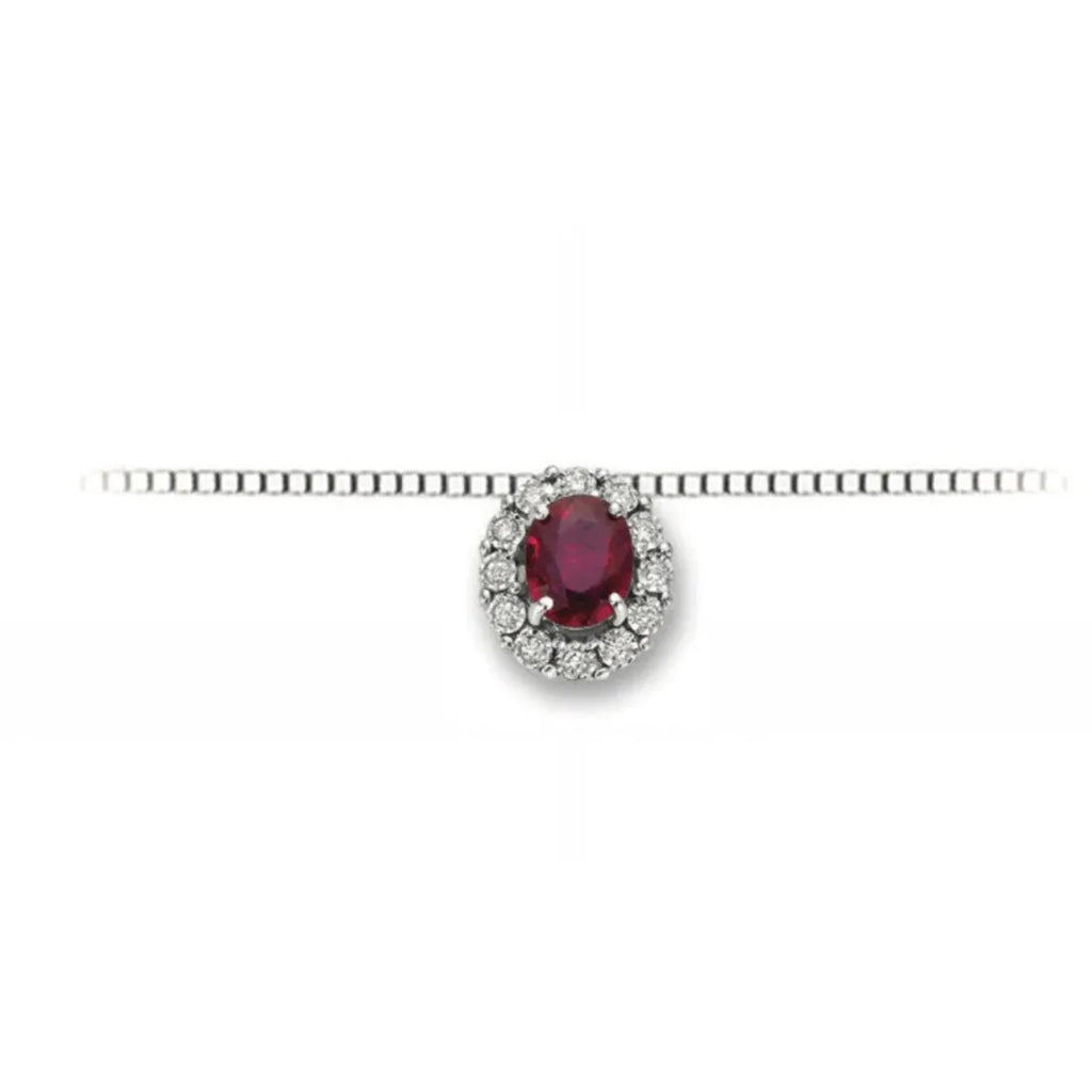 Collana Donnaoro luce donna con rubino e diamanti dhpr9401.005
