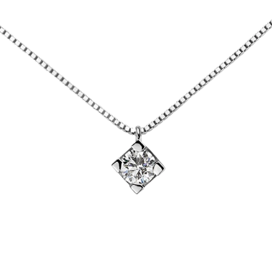 Collana Donnaoro punto luce oro e diamanti  Ct. 0,06 Dhpl9135.006