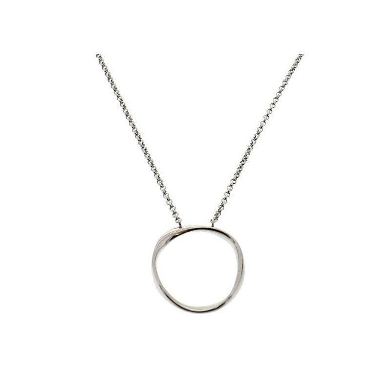 Collana Fossil donna con ciondolo cerchio in acciaio JF86576