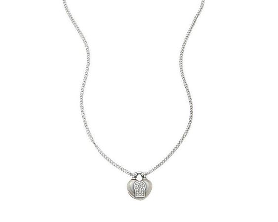 Collana Fossil donna con ciondolo cuore lucchetto in acciaio jf86380040