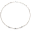 Damenkette aus Weißgold mit Perlen von Comete kfwq 277