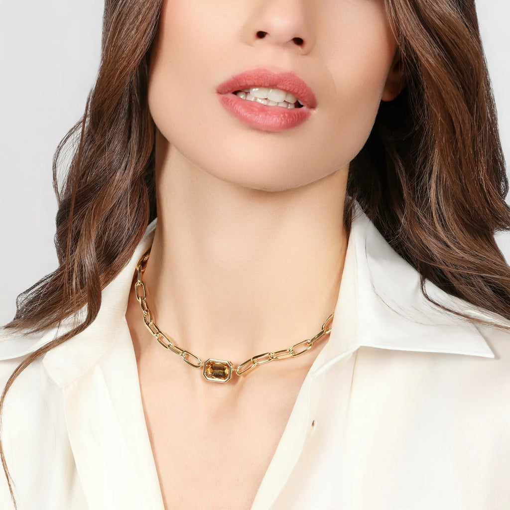 Collana Joya con cristalli gialli unoaerre 2831