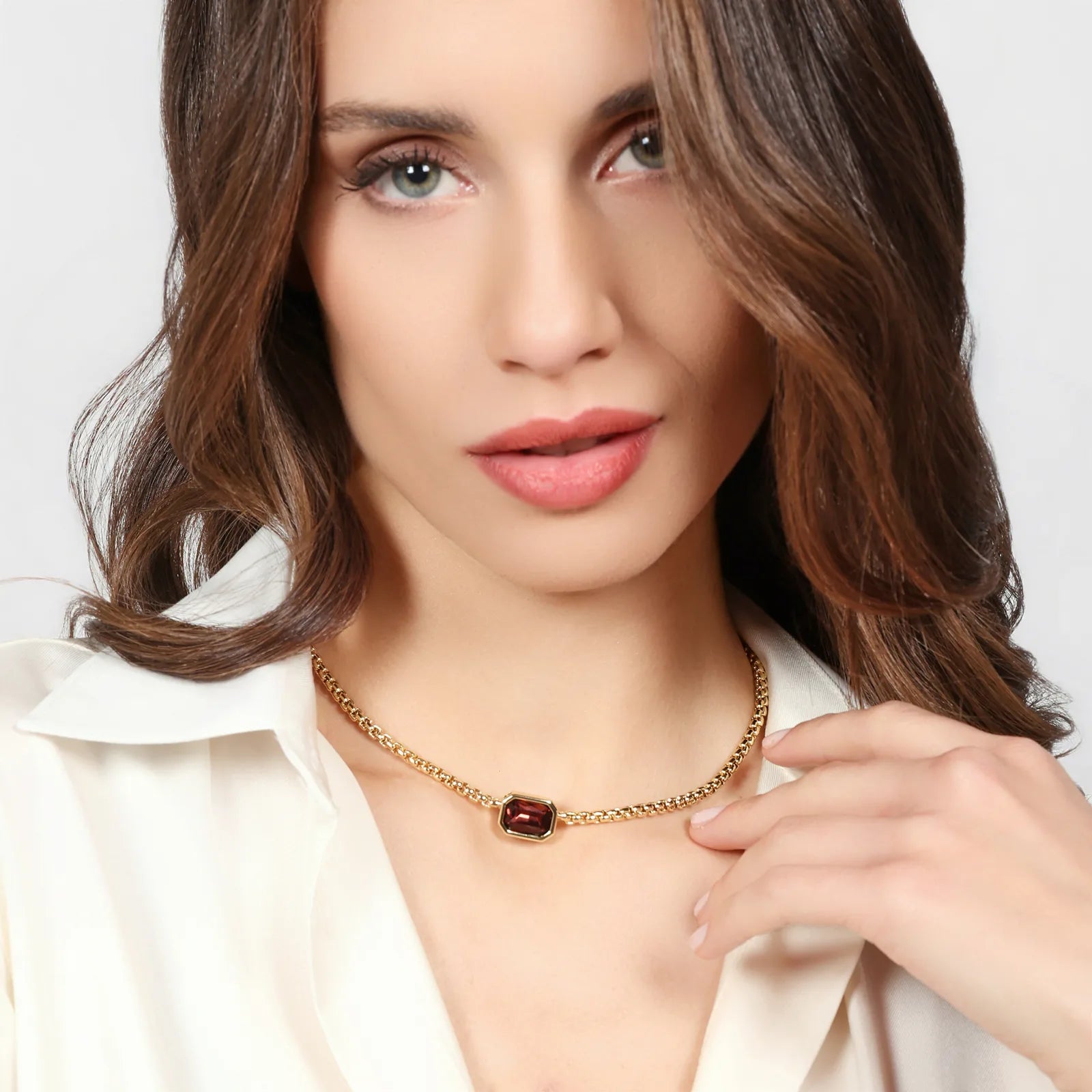 Collana Joya cristallo marrone Unoaerre donna 2830