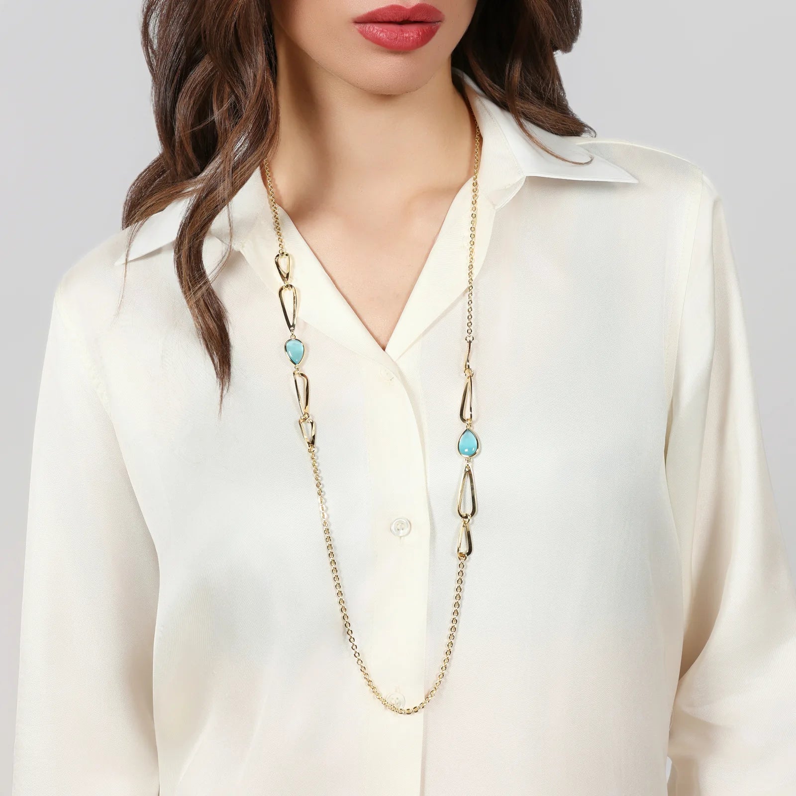 Collana Joya goccia azzurra Unoaerre donna 2834