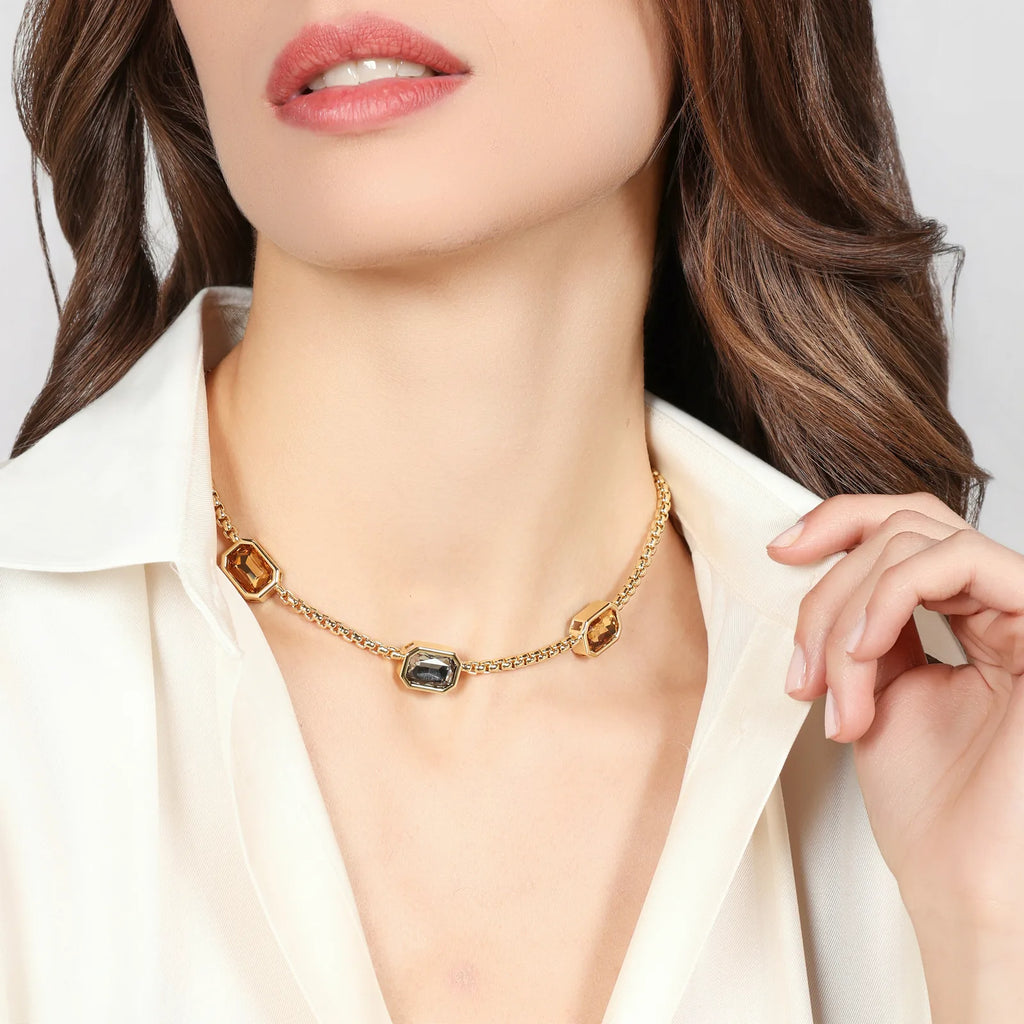 Collana Joya tre cristalli Unoaerre donna 2826