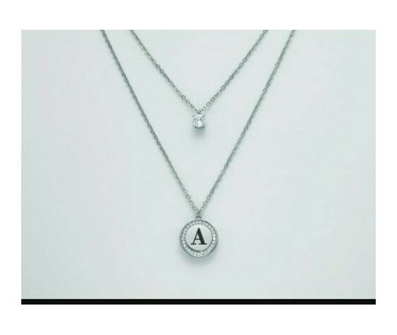 Collana Kiara con la lettera e punto luce kcld3905b-a