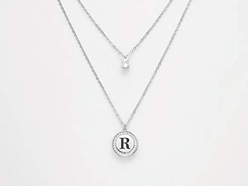 Halskette Kiara mit Buchstabe und Zirkonia kcld3905b-r