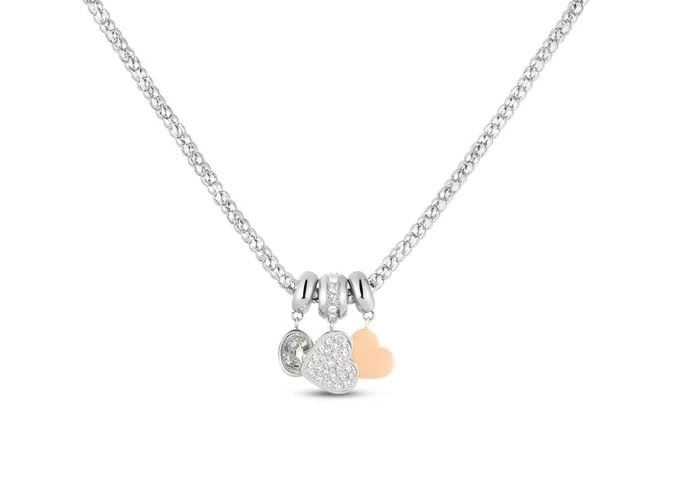 Collana Lady Chic Acciaio e cristalli Bicolore Cuore 1674558