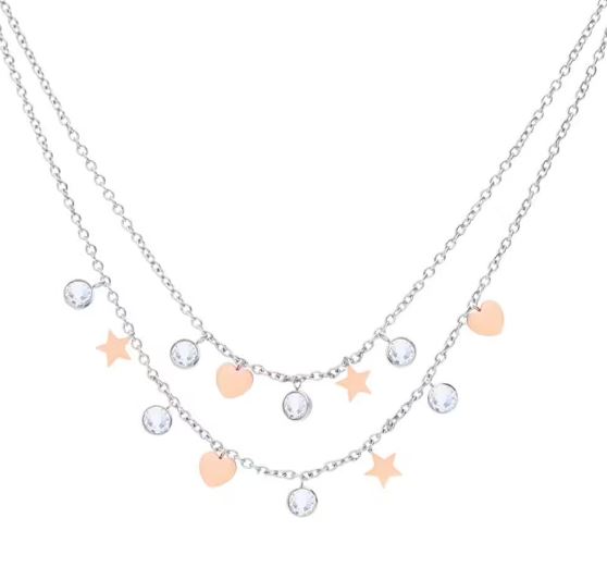 Halskette Lady Chic Wow Bicolor-Edelstahl