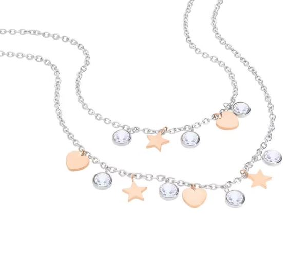 Halskette Lady Chic Wow Bicolor-Edelstahl