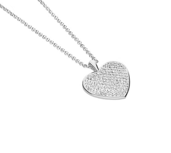 Collana Lady Phantasya Acciaio Cuore e Cristalli