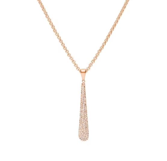 Collana Lady Phantasya Acciaio Rosato e Cristalli