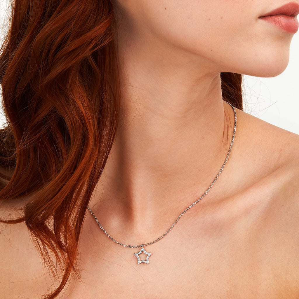 Collana Le petite story donna in argento con stella zirconata lps10awv14