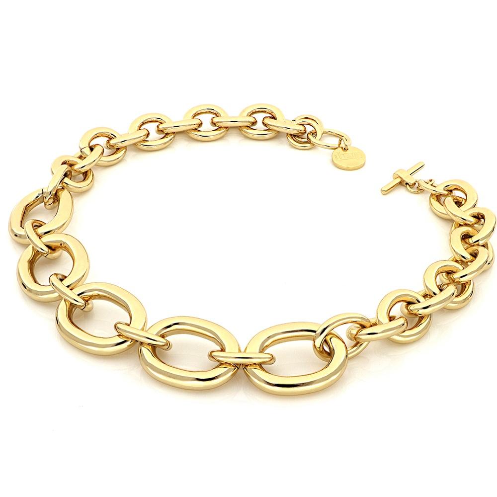 Collana Maglia Rolò Unoaerre in Bronzo Dorato 1754
