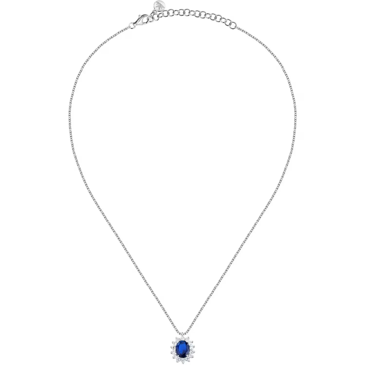 Collana Morellato donna argento con pendente blu